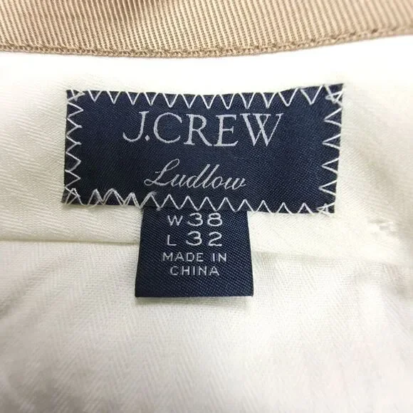 NEW J Crew Ludlow Slim Fit Pant English Wool Linen Houndstooth 38x32 Old Money